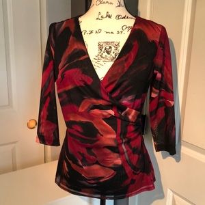 Coldwater Creek faux wrap blouse S (6-8)